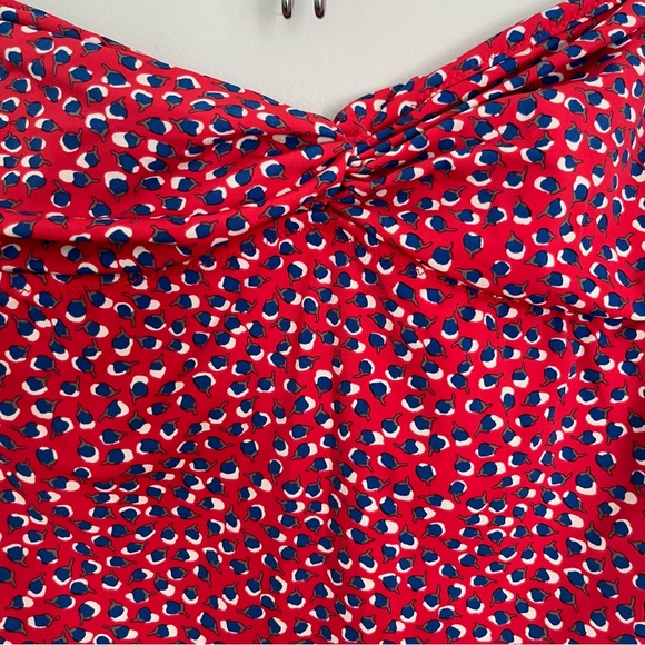 J. Crew Red and Blue Floral Full Coverage Swimsuit - Picture 2 of 10